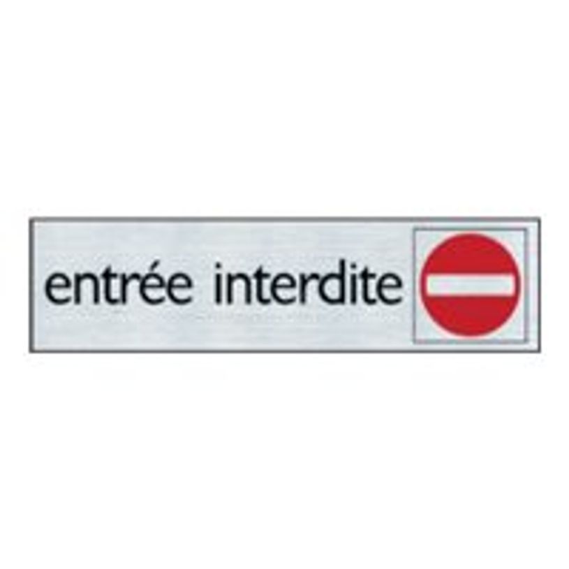 40581262-Pickup - Plaque de signalisation - 165 x 44 mm - entrée interdite-P_4058126_1-0