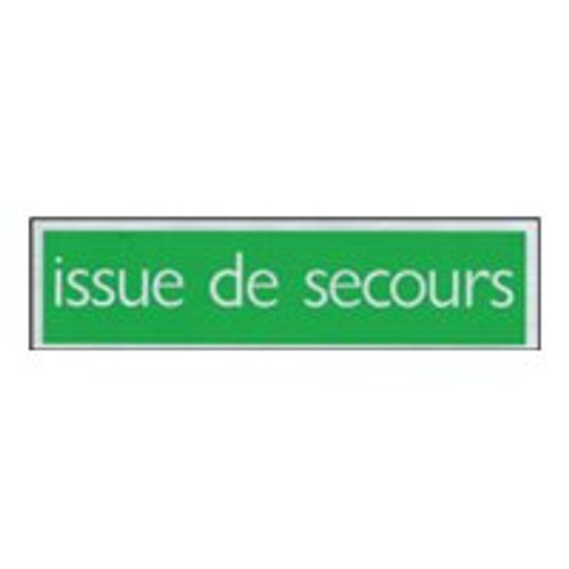 40582184-Pickup - Plaque de signalisation - 165 x 44 mm - issue de secours-P_4058218_1-0