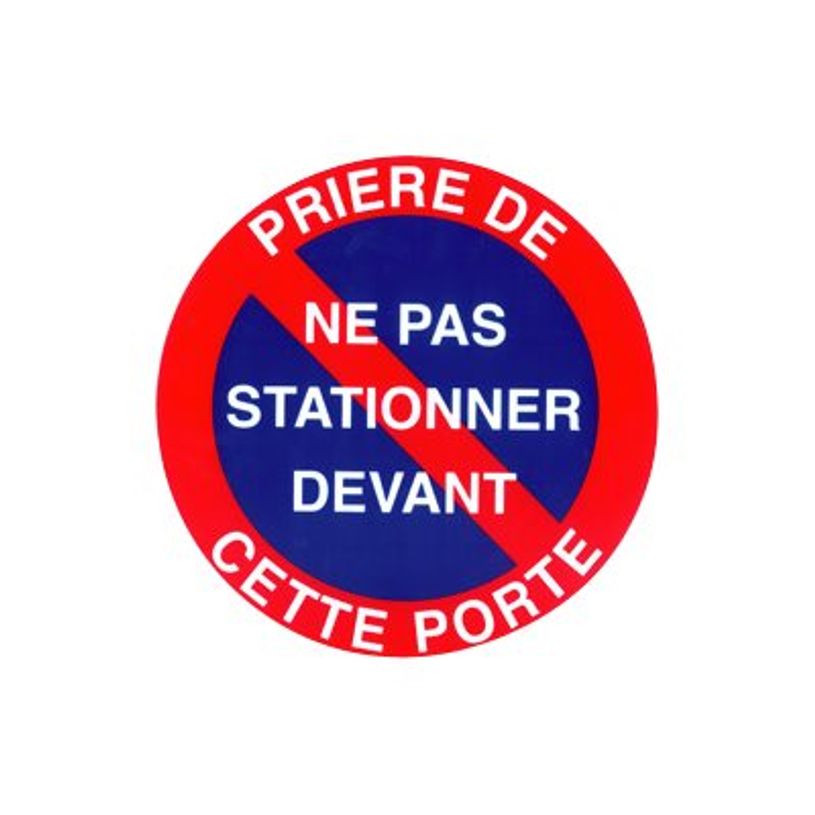 41278536-Pickup - Plaque de signalisation ronde - 180 mm (diamêtre) - parking interdit-P_4127853_1-0