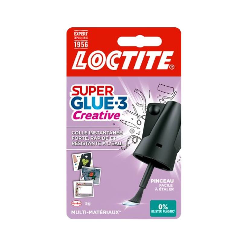 3255460284690-Loctite Super glue 3 Pinceau - Colle à prise rapide - Transparent - 5 gr--0