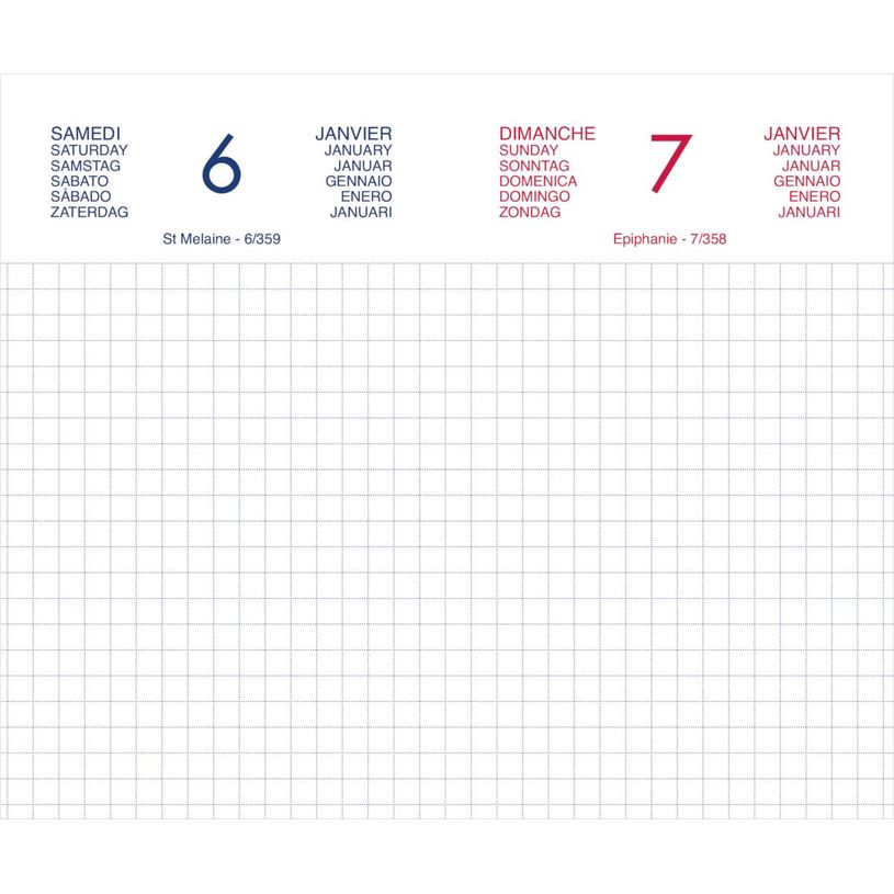 3147281422514-Lecas Chantier - Agenda 1 jour par page avec crayon - 9 x 15 cm - disponible dans diffférentes couleur--1