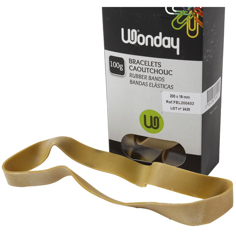 3457704520018-Wonday - Bracelets caoutchouc - élastiques - 1.6 cm x 20 cm - 100 g--0