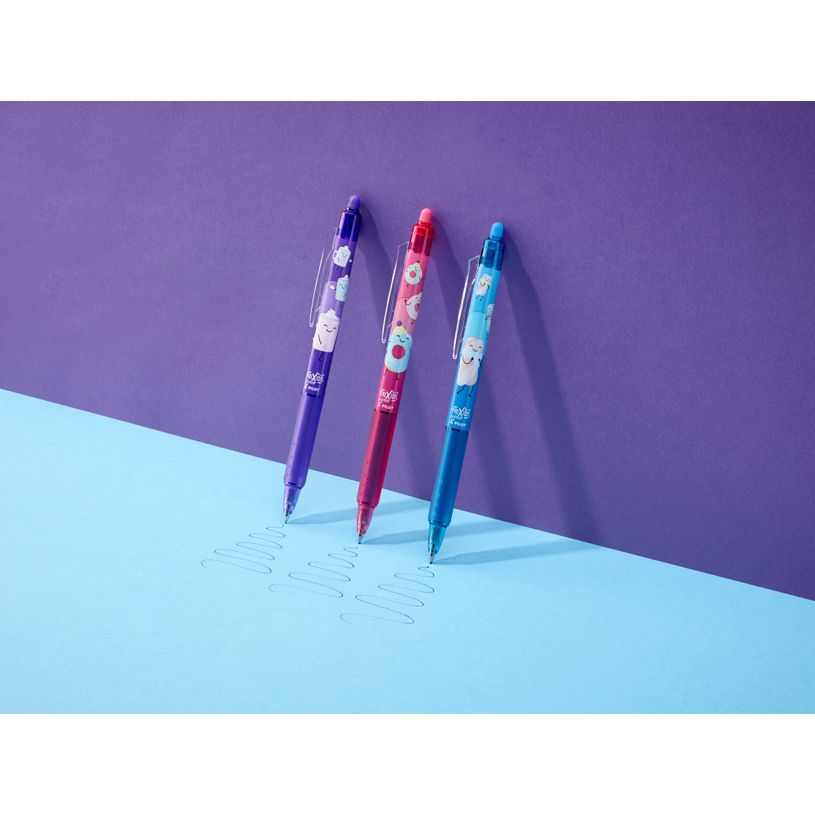 4902505687037-Pilot Frixion Ball Clicker SWEET PARADISE corps rose - roller effaçable - 0,7mm - encre bleu--1