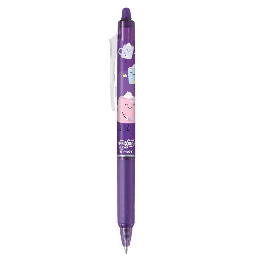 4902505687051-Pilot Frixion Ball Clicker SWEET PARADISE corps violet - roller effaçable - 0,7mm - encre bleu--0