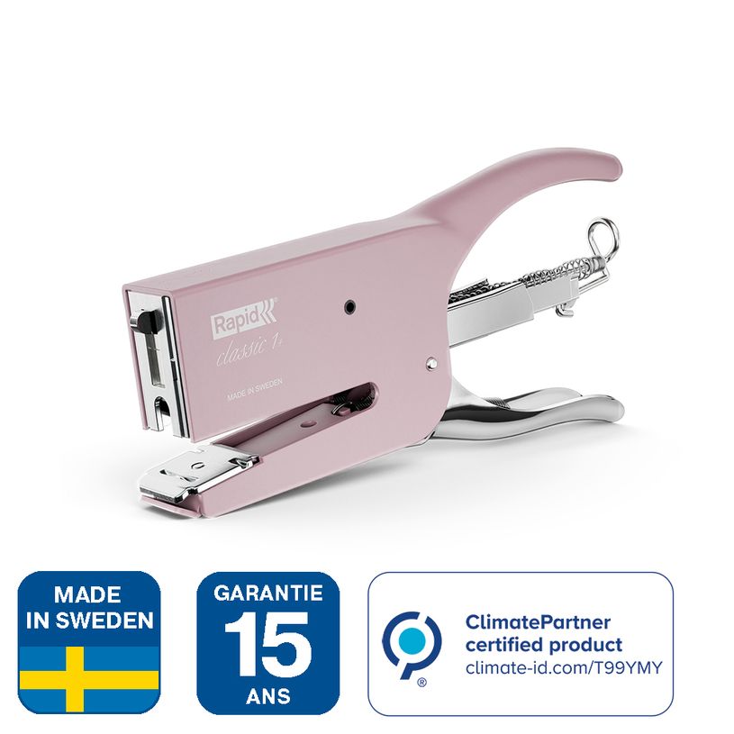 4051661016592-Rapid - Pince Agrafeuse Classic K1 - capacité de 50 feuilles - agrafes 26/6 ou 26/8+ - Rose--1