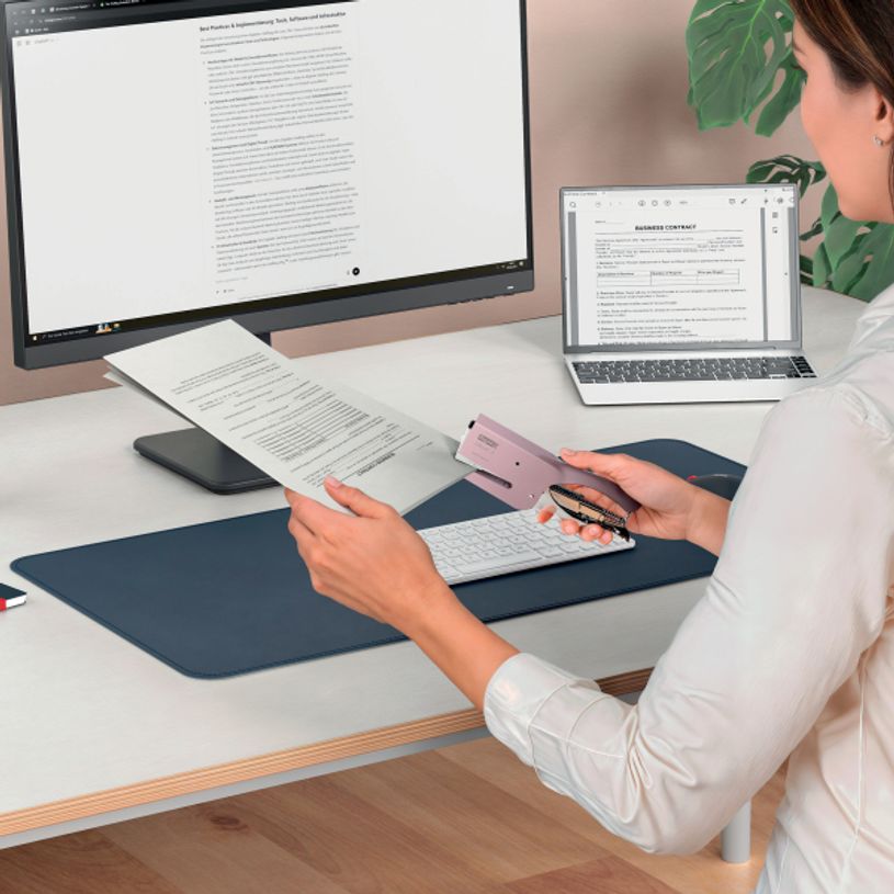 4051661016592-Rapid - Pince Agrafeuse Classic K1 - capacité de 50 feuilles - agrafes 26/6 ou 26/8+ - Rose--5