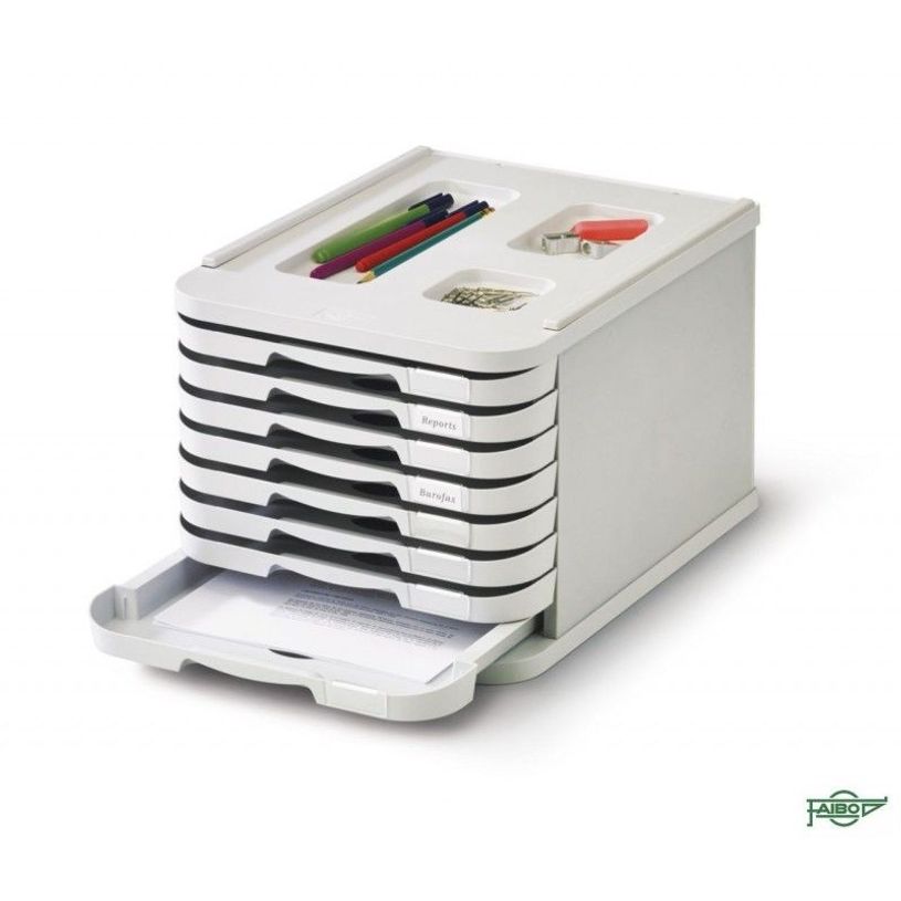 8425901100888-Faibo - Bloc de classement à tiroirs - 8 tiroirs - gris-P_501172_2-0