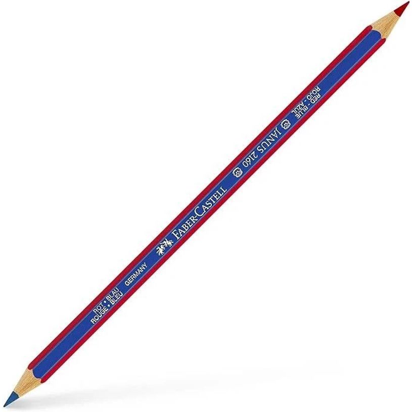 4005401006435-Faber-Castell 2160 - Lápiz de punta doble - rojo, azul--2