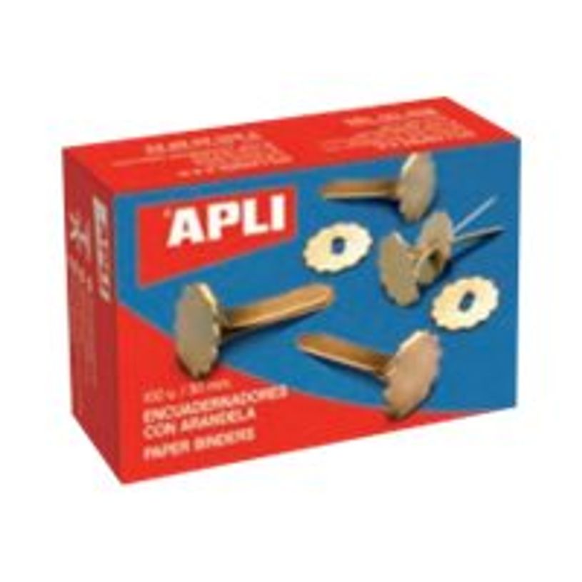 8410782122876-APLI - Attaches parisiennes - arrondi - tête de 40 mm de diamètre - métal - plaqué laiton-P_504103_1-0