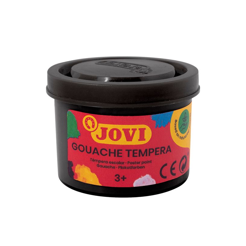 8412027003285-Témpera Jovi negra 35 ml – Pintura escolar lavable para manualidades--0