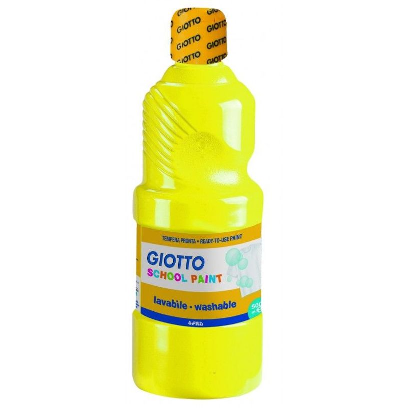 8000825535314-GIOTTO SCHOOL - Peinture - peinture à tempera - jaune primaire - extra-fine - 500 ml-P_504238_1-0