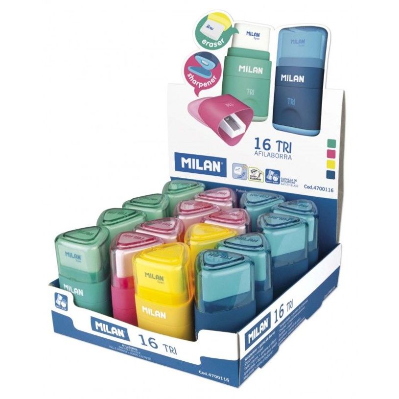 8411574032526-MILAN Tri Acid series - Gomme/taille-crayon - bleu, jaune, rose (pack de 16)-P_505729_6-0