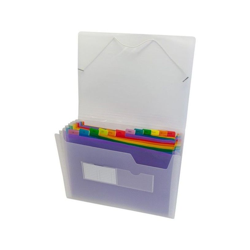 8413623095216-Grafoplas - Trieur à soufflet - 13 compartiments - 13 positions - pré-imprimé : A, W, B, CD, EF, GHI, JKL, MN, OPQ, RS, TUV, XYZ - Folio - pour Folio-P_508193_1-0