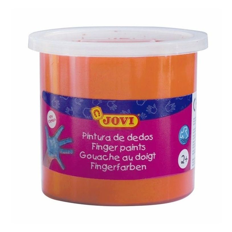 8412027028981-JOVI - Peinture au doigt - orange - 125 ml (pack de 5)-P_509799_1-0