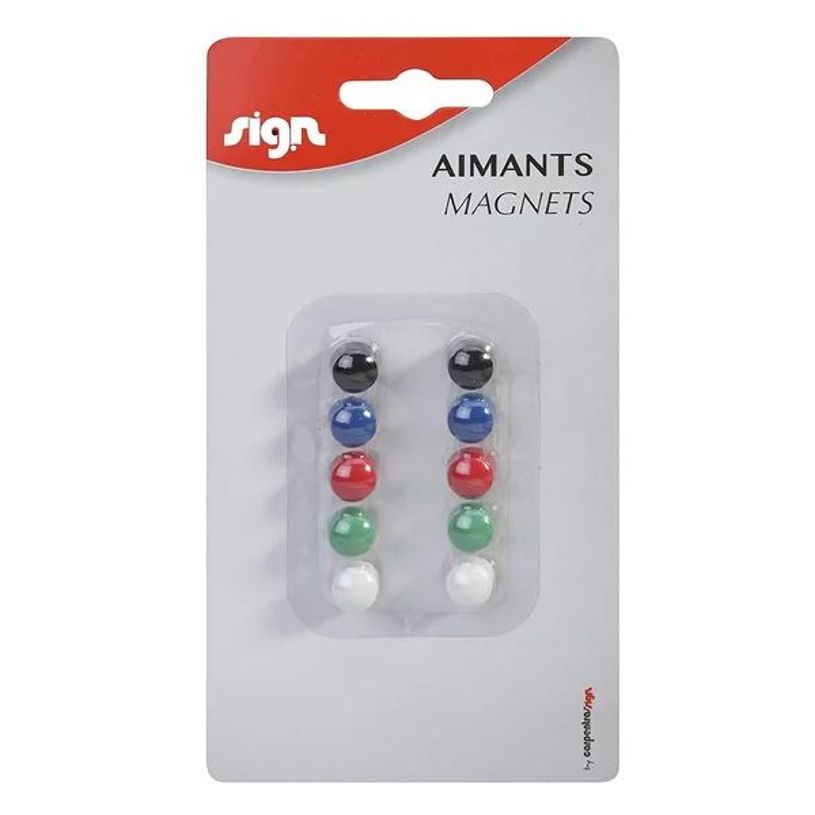 3219915108092-Sign - 10 Aimants - 0,9 cm de diamètre - couleurs assorties--0