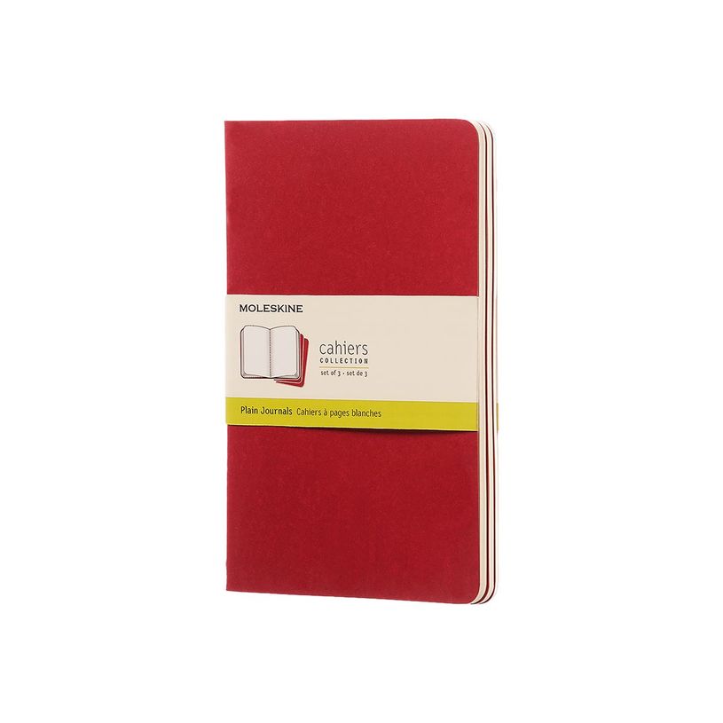 9788862931038-Moleskine Cahier - Journal - reliure cousue - large - 130 x 210 mm - papier ivoire - uni - couverture rouge cann-P_515962_2-0