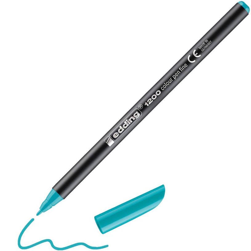 4004764033935-edding 1200 - Rotulador de punta de fibra - turquesa - tinta al agua - 0.5-1 mm--1