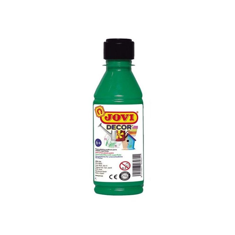 8412027024440-JOVI - Peinture - acrylique à base d'eau - liguide - vert foncé - opaque - satin - 250 ml-P_553709_1-0