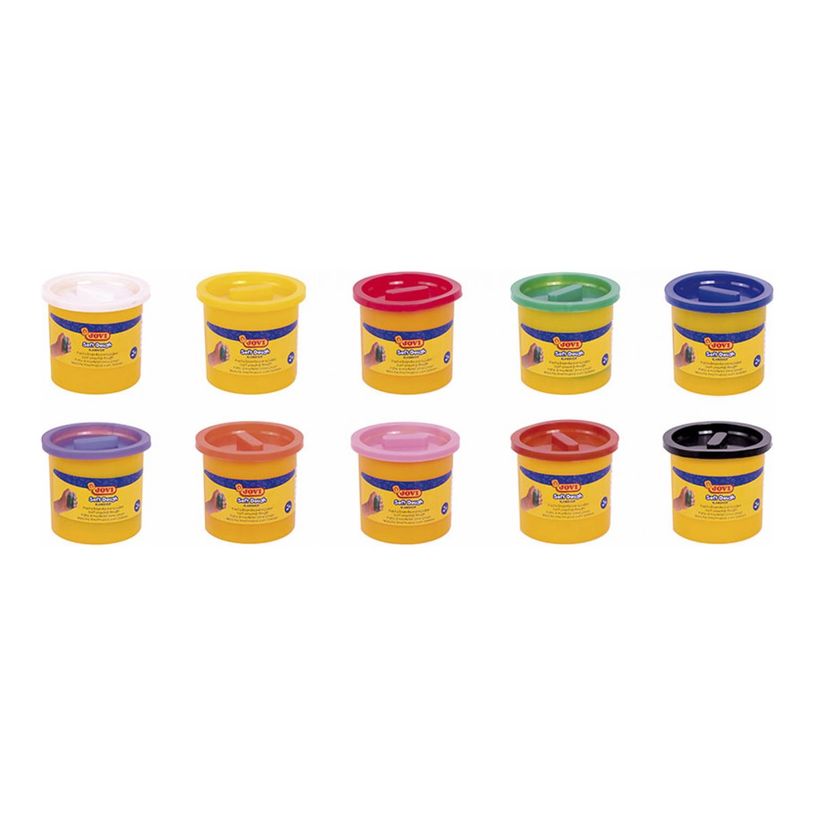 8412027029537-JOVI Softh Dough Blandiver - Ensemble de pâte à modeler - 110 g - variée (pack de 10)-P_553949_1-0