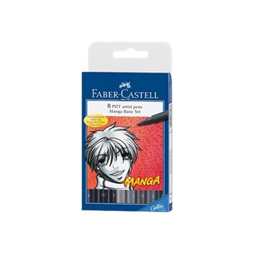 4005401671077-Faber-Castell PITT artist - Feutre pinceau à pointe souple - permanent - noir, gris froid III, gris chaud III, gris froid IV, gris chaud IV, gris froid VI --P_556019_2-0