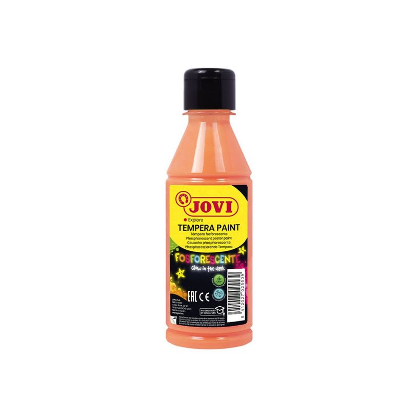 8412027025539-JOVI - Peinture à tempera à base d'eau - phosphorescent orange - 250 ml-P_562140_1-0