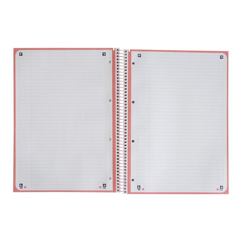 8412771035389-Oxford European Book 1 - Cahier de notes - reliure à spirale - A4 Plus - 80 feuilles / 160 pages - ligné - rose-P_562229_1-1