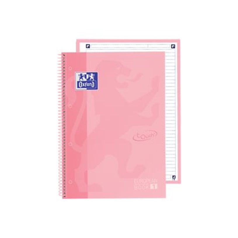 8412771035389-Oxford European Book 1 - Cahier de notes - reliure à spirale - A4 Plus - 80 feuilles / 160 pages - ligné - rose-P_562229_2-0