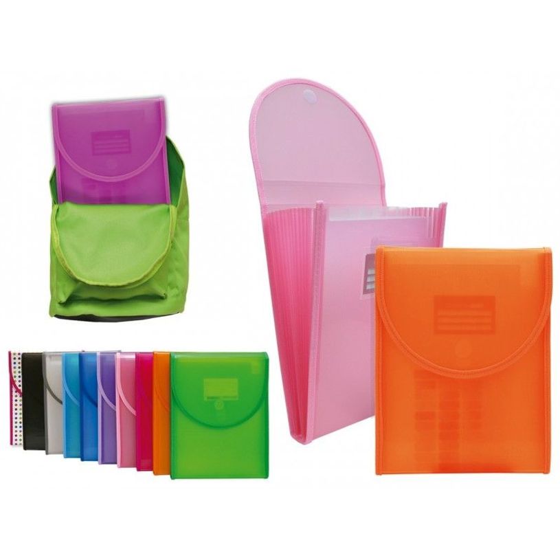 8435258414118-Fraga Import Colorline - Trieur à soufflet - 10 positions - à onglets - couleurs assorties-P_563820_10-0