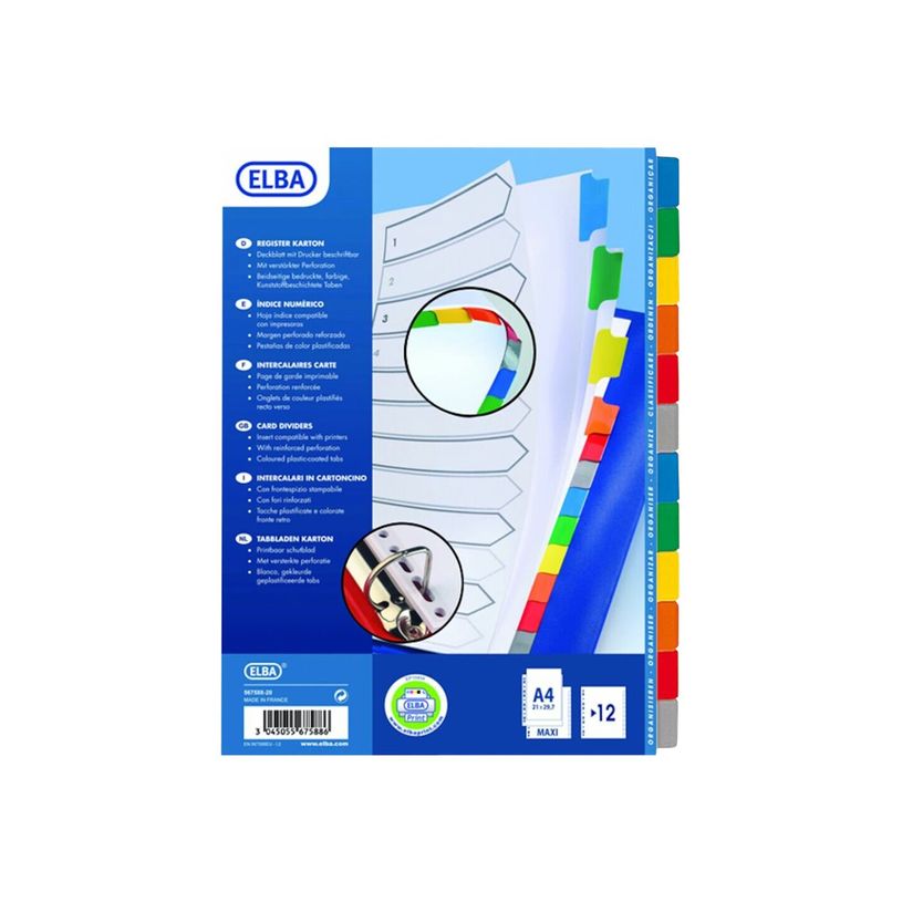 3045055675886-Oxford StrongLine - Intercalaire 12 positions - A4 Maxi - carte blanche-P_567588_2-5