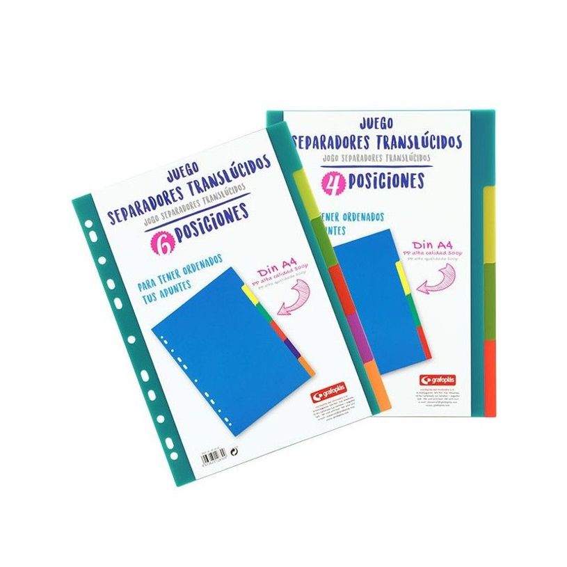 8413623126293-Grafoplas - Intercalaire - 4 positions - pour DIN A4 (216 x 303 mm) - à onglets - translucid-P_569424_2-0