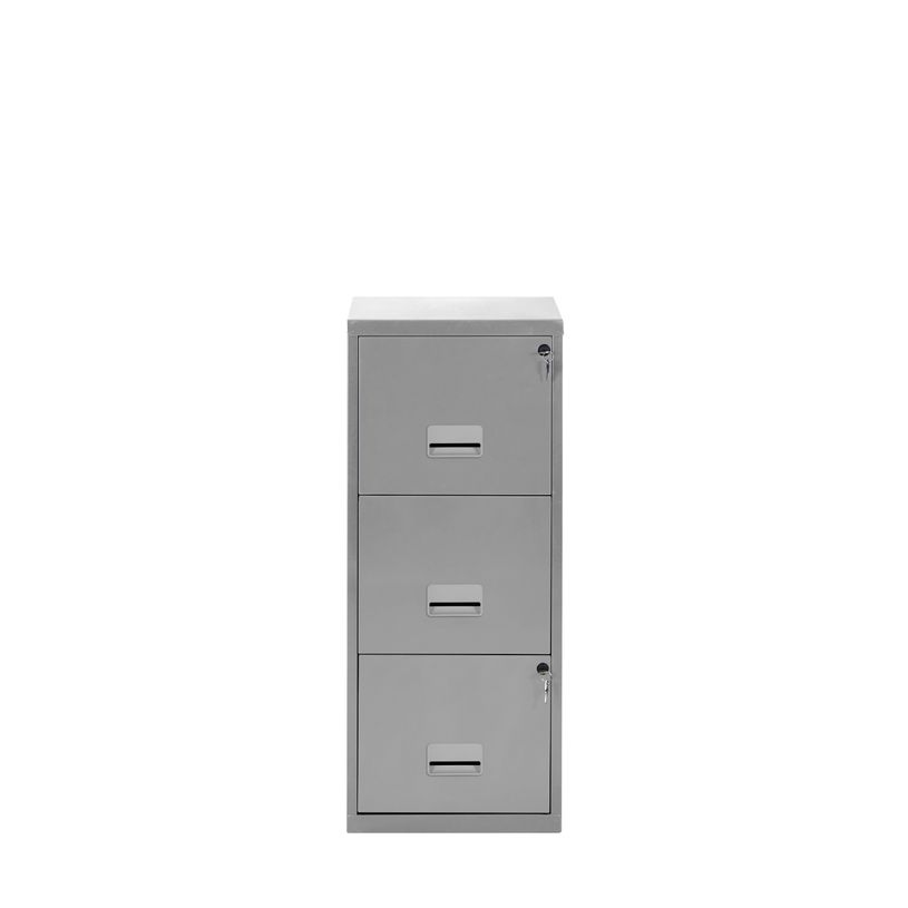 3219095950535-Classeur 3 tiroirs pour dossier suspendus - 96 x 40 x 40 cm  - aluminium--0