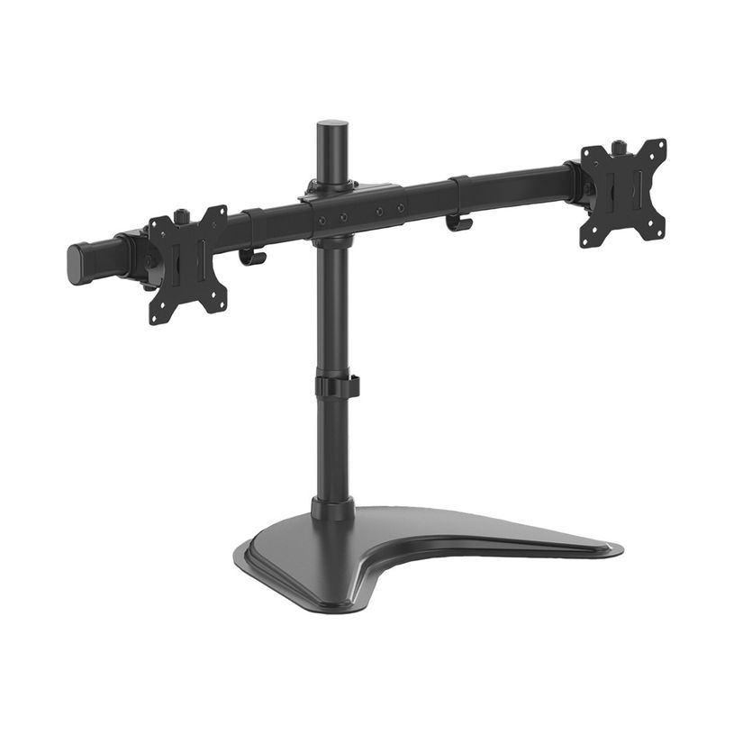 0043859728008-Fellowes Professional Series Free-standing Dual Horizontal Monitor Arm - Pied - pour 2 moniteurs - plastique, aluminium, acier - noir - Taille d'-P_604649_3-2