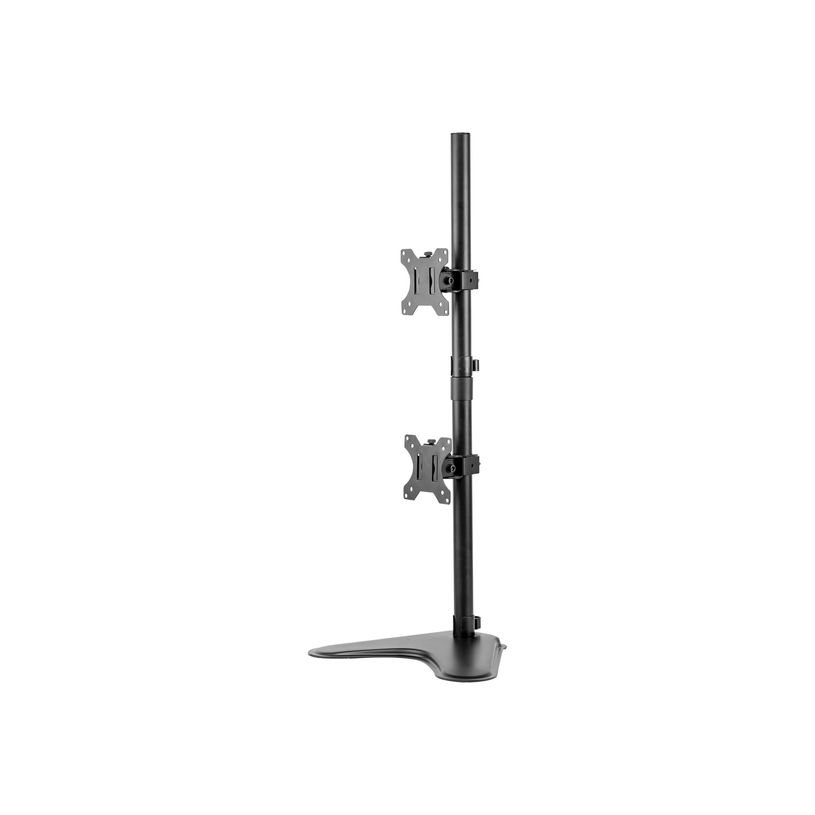0043859728060-Fellowes Professional Series Free-standing Dual Stacking Monitor Arm - Pied - pour 2 moniteurs - acier - noir - Taille d'-P_604650_6-4