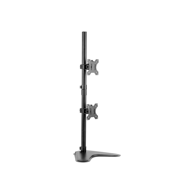 0043859728060-Fellowes Professional Series Free-standing Dual Stacking Monitor Arm - Pied - pour 2 moniteurs - acier - noir - Taille d'-P_604650_7-5