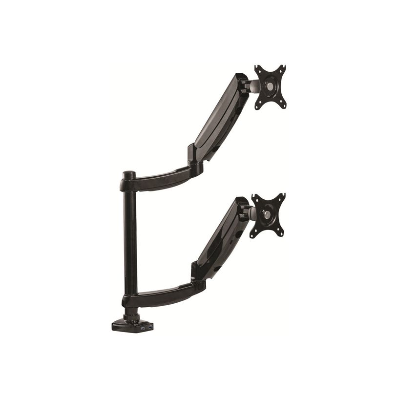 0043859727971-Fellowes Platinum Monitor Arm - Kit de montage - bras réglable - pour 2 moniteurs - plastique, aluminium, acier - noir - Taille d'écran : jusqu'à 27 po-P_604652_2-0