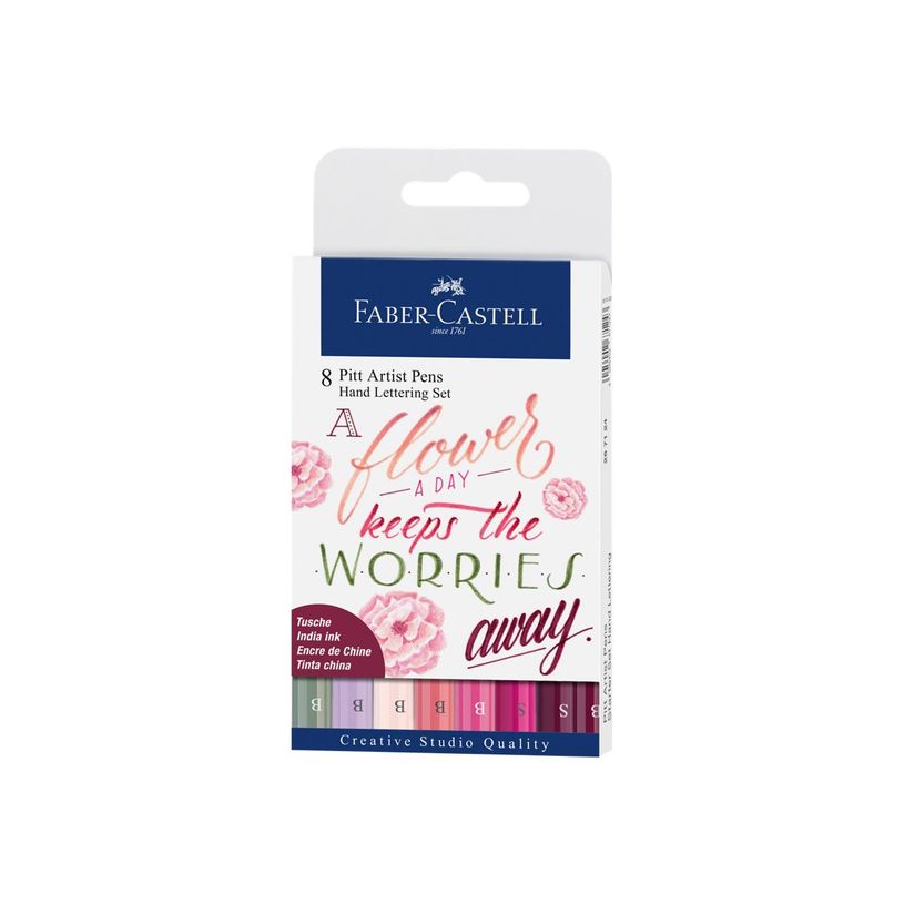 4005402671243-Faber-Castell PITT Artist Pen Handlettering - Ensemble de stylo-brosse et crayon fin - permanent - couleurs assorties --P_612643_1-0