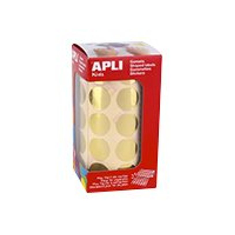 8410782116325-APLI kids - Adhésif décoratif - cercle - 2 cm de diamètre - or métallisé - permanent-P_612693_2-0