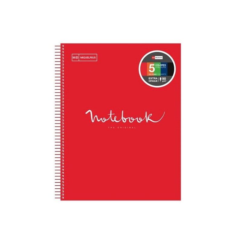 8422593460726-Miquelrius Emotions - Cahier de notes - reliure à spirale - A4 (210 x 297 mm) - 120 feuilles / 240 feuilles - petits carreaux - 4 trous - -P_615045_1-0