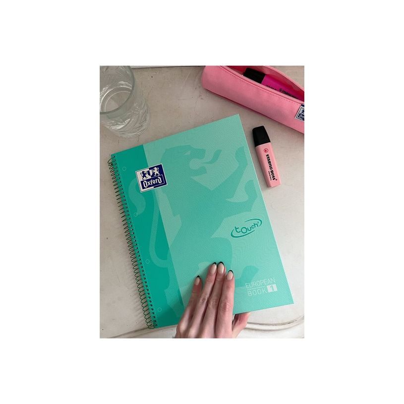 8412771028275-Oxford Touch' - Cahier à spirale 24 x 32 cm - 160 pages - petits carreaux (5x5 mm) - menthe-P_616523_3-5