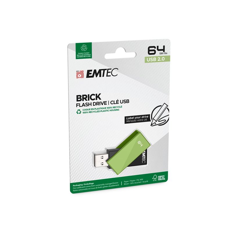 3126170159823-EMTEC C350 Brick - Clé USB - 64 Go - USB 2.0 - vert-P_616812_1-1