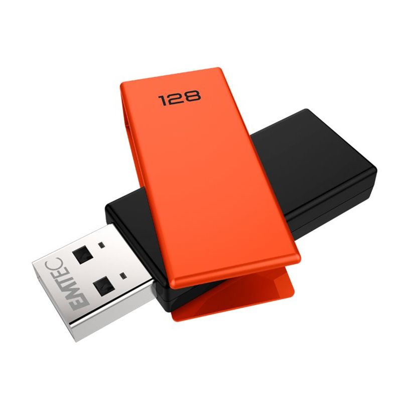 3126170159854-EMTEC C350 Brick - Clé USB - 128 Go - USB 2.0 - orange-P_616813_2-0