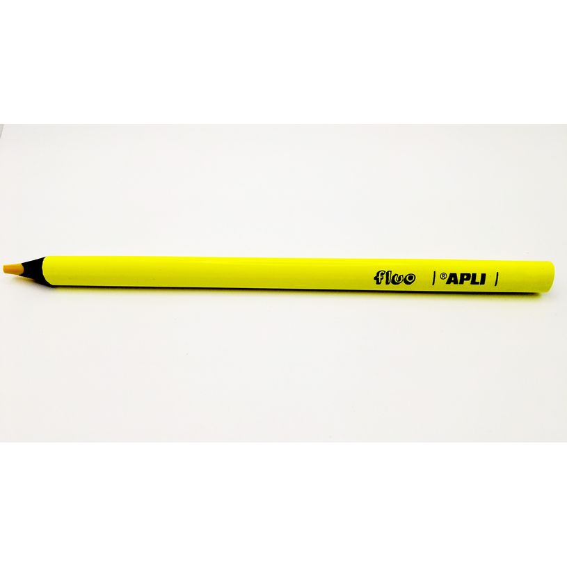 8410782175049-Apli Agipa - Crayon de couleur triangulaire Jumbo - jaune fluo--0