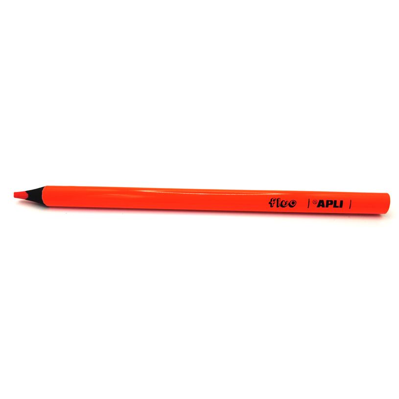 8410782175056-Apli Agipa - Crayon de couleur triangulaire Jumbo - orange fluo--0
