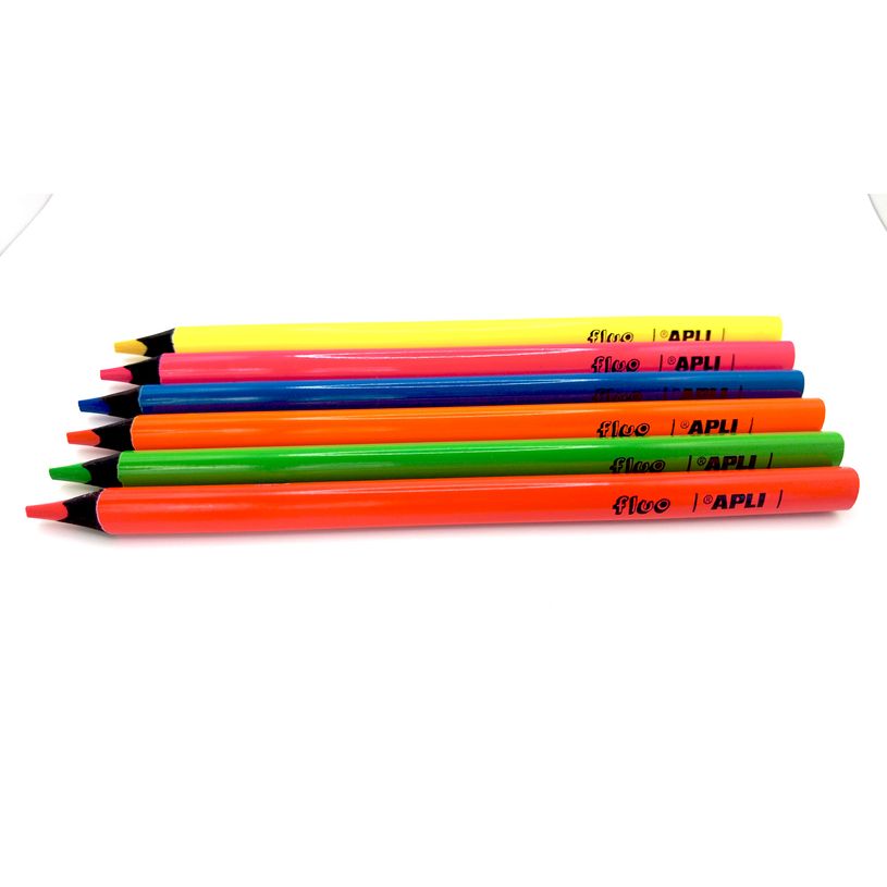 8410782175056-Apli Agipa - Crayon de couleur triangulaire Jumbo - orange fluo--3