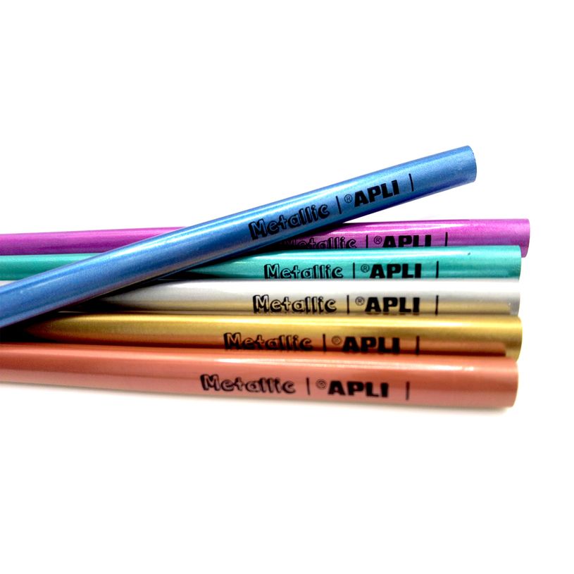 8410782175117-Apli Agipa - Crayon de couleur triangulaire Jumbo - argent métallique--3