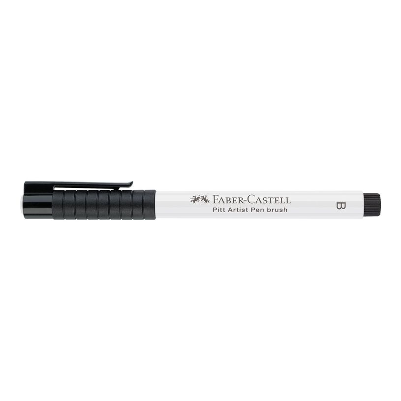 4005401674016-Faber-Castell PITT Artist Pen - Feutre pinceau à pointe souple - permanent - blanc - encre -P_618817_11-9