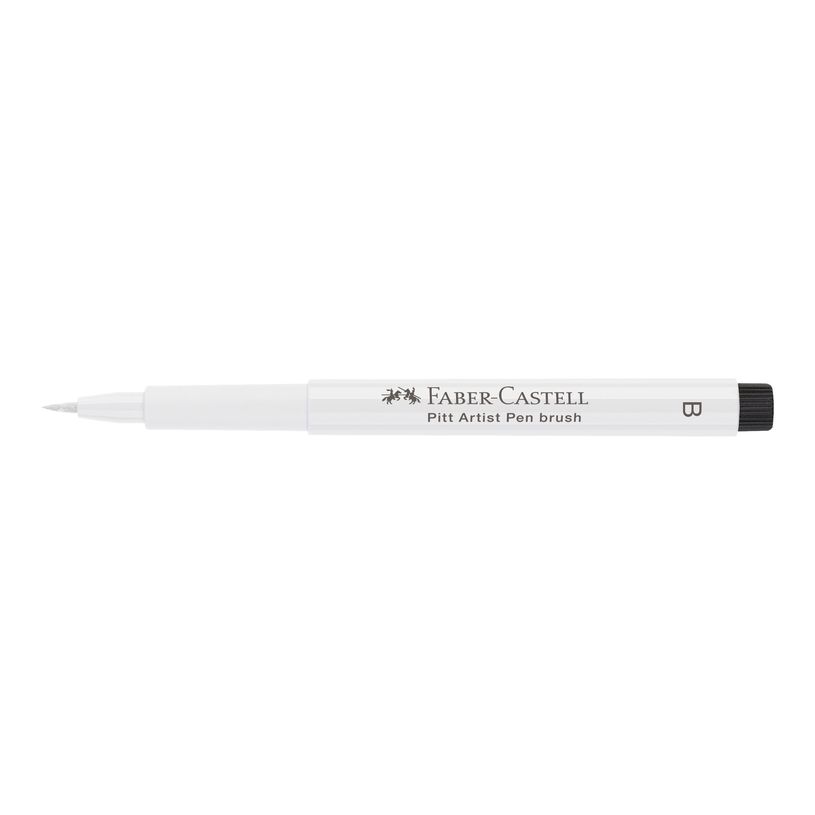 4005401674016-Faber-Castell PITT Artist Pen - Feutre pinceau à pointe souple - permanent - blanc - encre i-P_618817_5-1