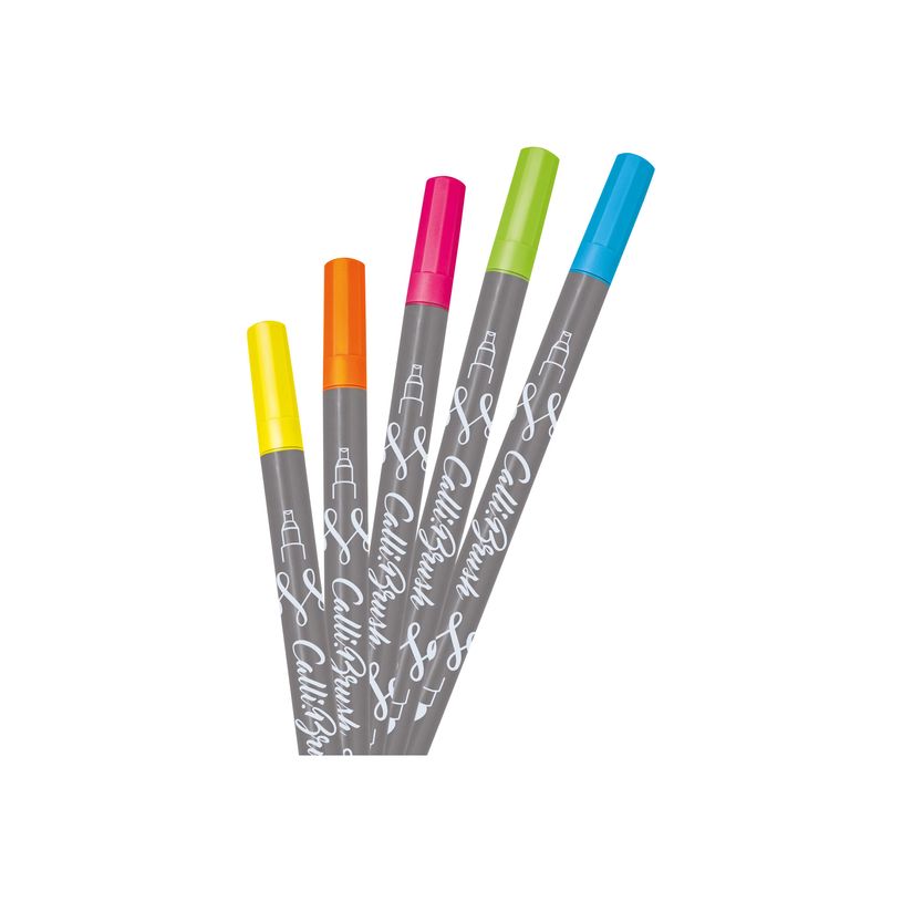 4014421190789-Online Calli.Brush Classic - 5 Feutres stylos pinceaux à double embout - couleurs néon asso-P_619436_1-0