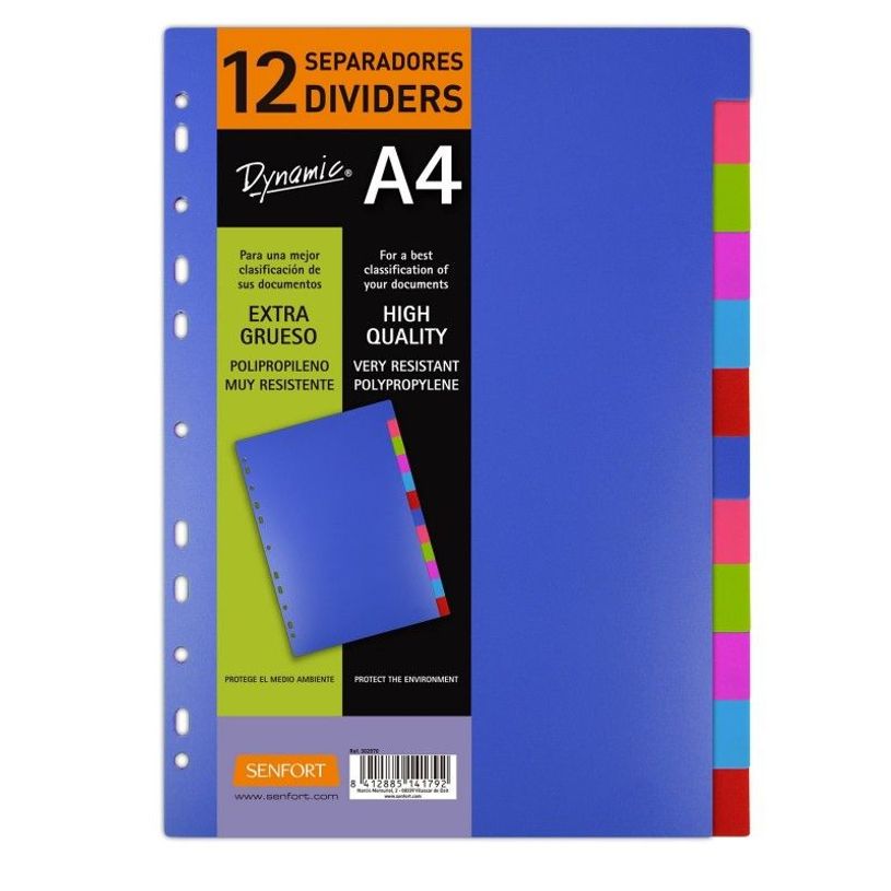 8412885141792-Senfort Dynamic - Intercalaire - 12 positions - pour A4 (210 x 297 mm) - à onglets-P_620168_1-0