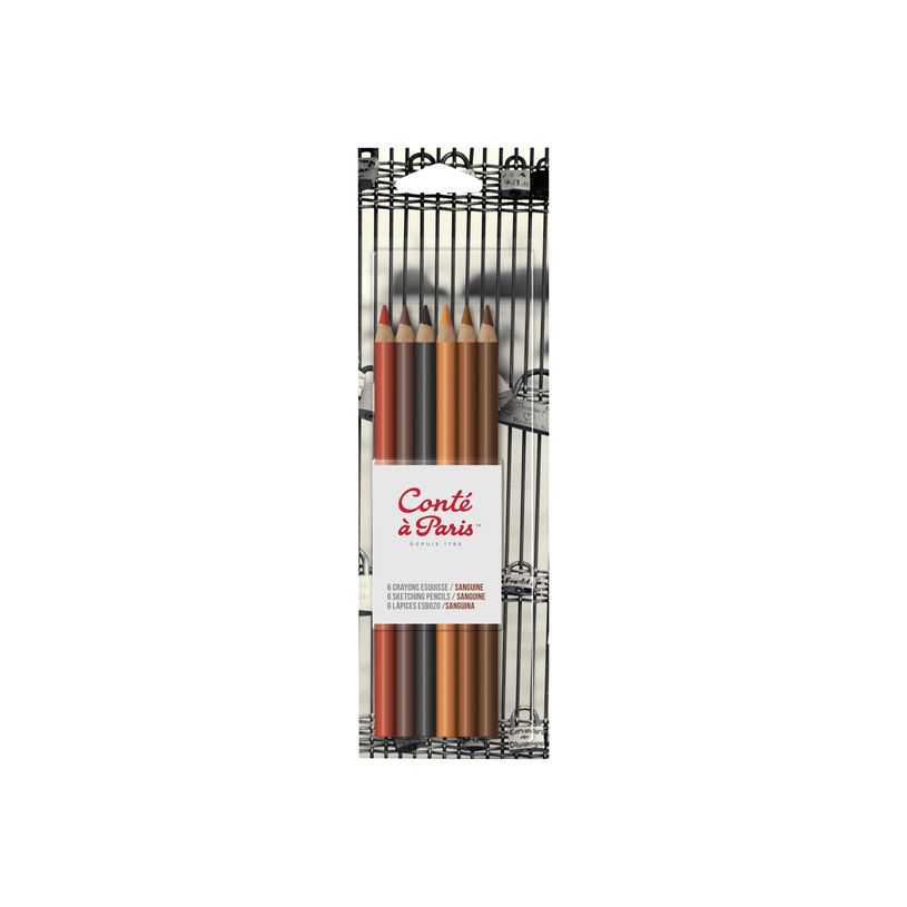 646217501079-Conté à Paris - Pack de 6 crayons esquisse sanguine - couleurs assorties-P_621209_1-0